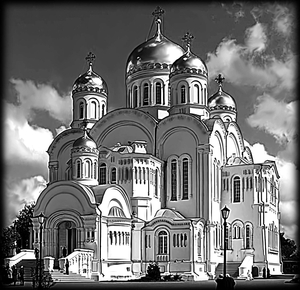 Церковь - картинки для гравировки